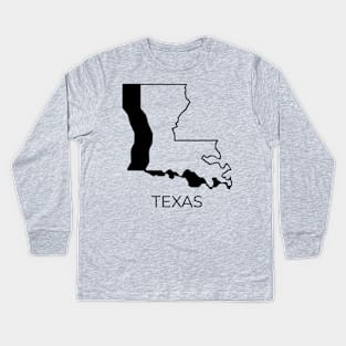 Louisiana, TX. Kids Long Sleeve T-Shirt